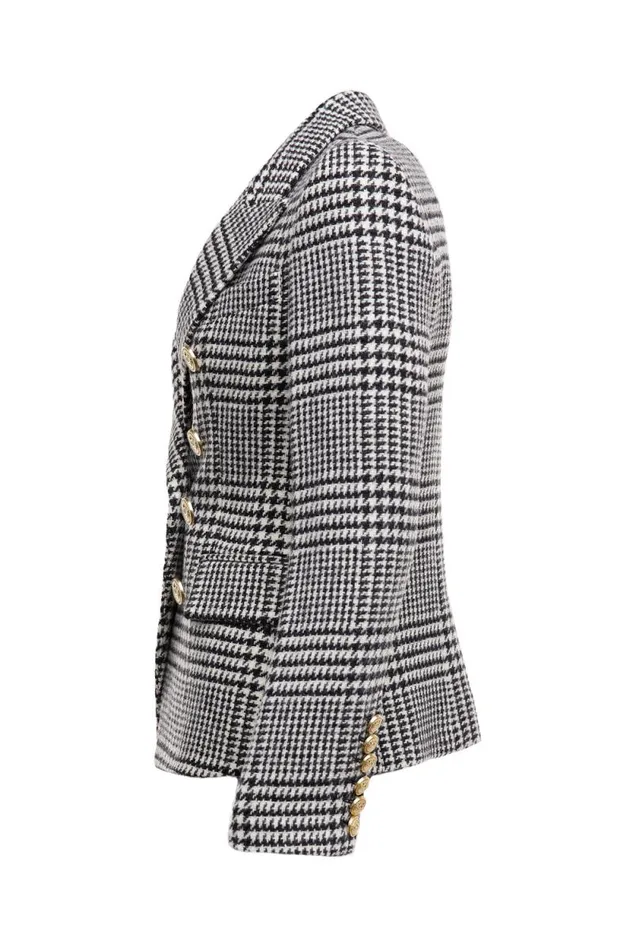 Women Knightsbridge Blazer Large Scale Prince Of Wales Mono Holland Cooper Blazers