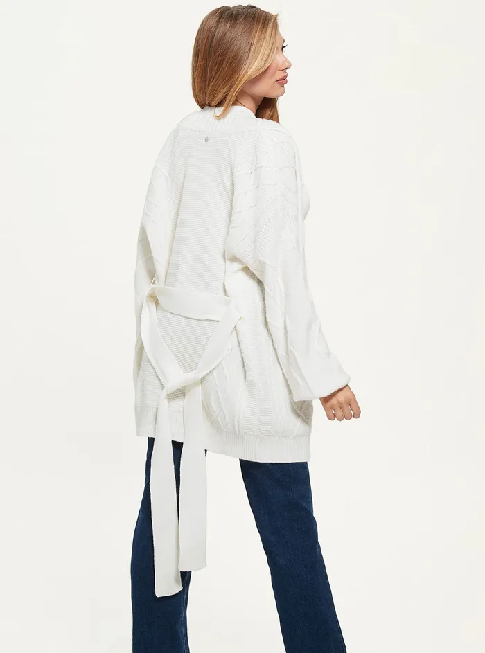 Women Knits and Sweaters GUESS Cream White Edwige Cardigan Women Knits and Sweaters GUESS Cream White Edwige Cardigan