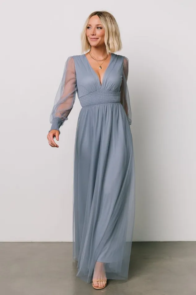Women Layla Tulle Maxi Dress Whisper Blue Baltic Born Maxi Dresses Women Layla Tulle Maxi Dress Whisper Blue Baltic Born Maxi Dresses