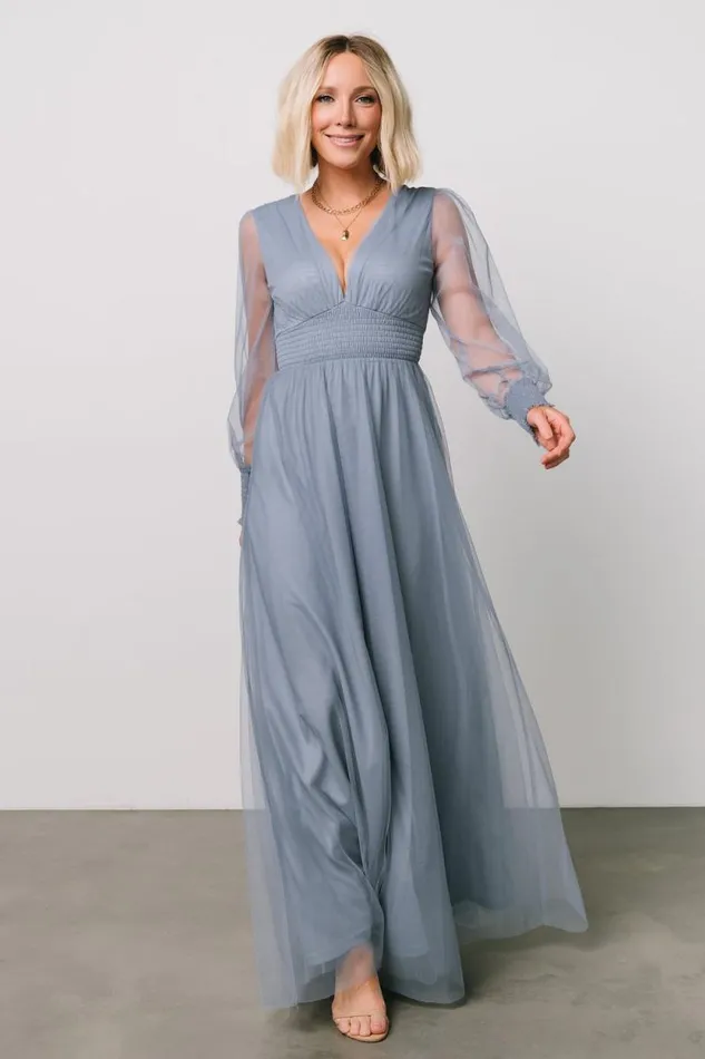 Women Layla Tulle Maxi Dress Whisper Blue Baltic Born Maxi Dresses Women Layla Tulle Maxi Dress Whisper Blue Baltic Born Maxi Dresses