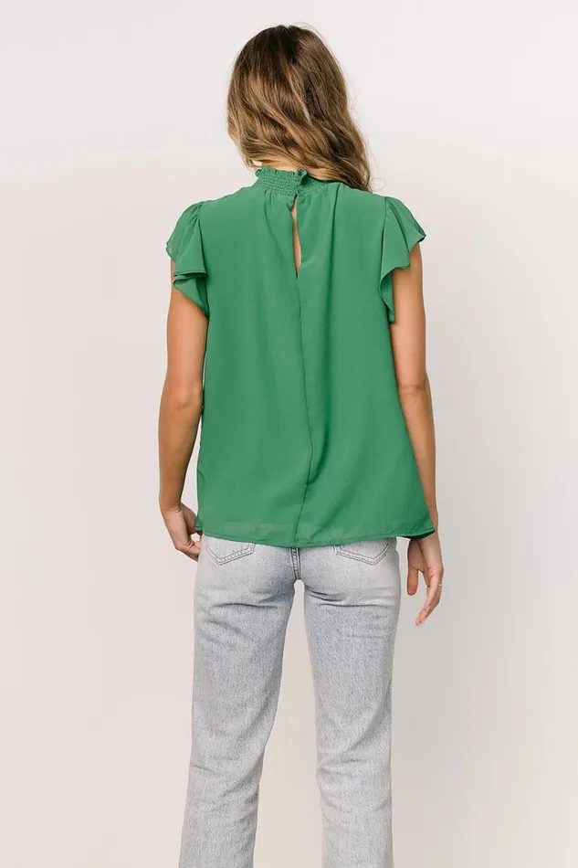 Women Leah Mock Neck Top Green Baltic Born Blouses and Shirts Women Leah Mock Neck Top Green Baltic Born Blouses and Shirts