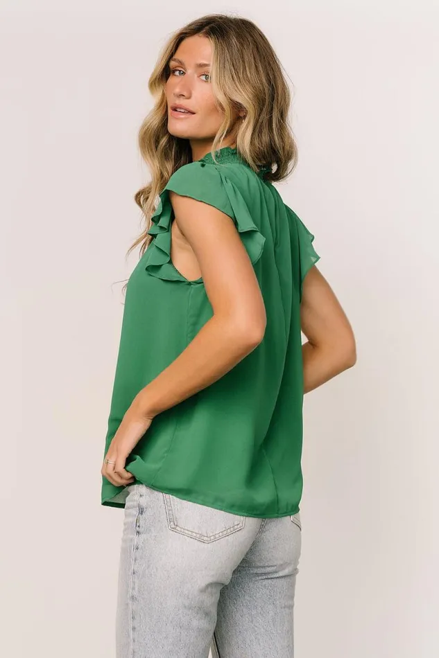 Women Leah Mock Neck Top Green Baltic Born Blouses and Shirts Women Leah Mock Neck Top Green Baltic Born Blouses and Shirts