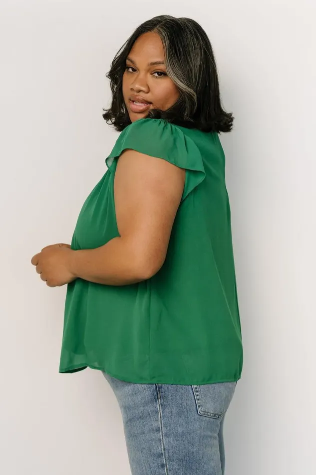 Women Leah Mock Neck Top Green Baltic Born Blouses and Shirts Women Leah Mock Neck Top Green Baltic Born Blouses and Shirts