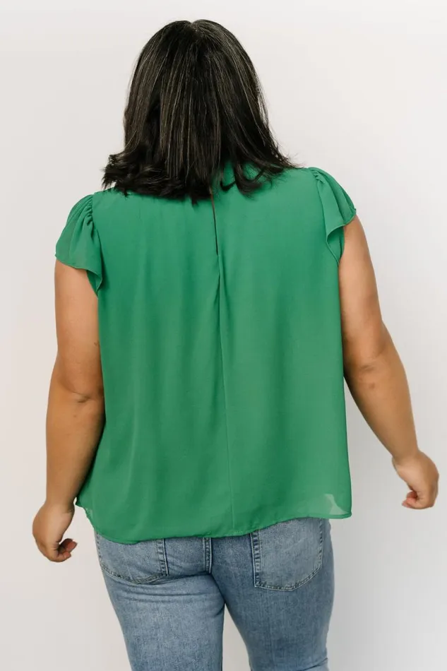 Women Leah Mock Neck Top Green Baltic Born Blouses and Shirts Women Leah Mock Neck Top Green Baltic Born Blouses and Shirts