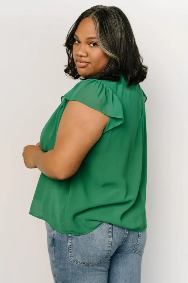 Women Leah Mock Neck Top Green Baltic Born Blouses and Shirts Women Leah Mock Neck Top Green Baltic Born Blouses and Shirts