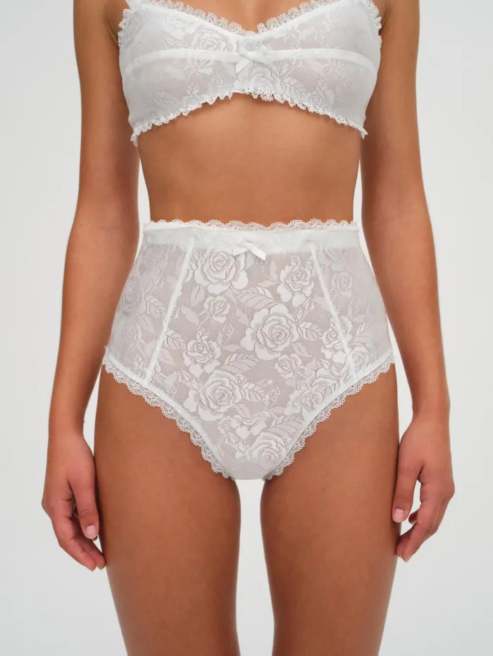 Women Lennox High Waisted Panty White For Love and Lemons Bottoms
