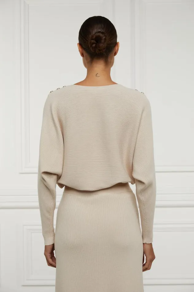 Women Leyla Knit Oatmeal Holland Cooper Knitwear Women Leyla Knit Oatmeal Holland Cooper Knitwear