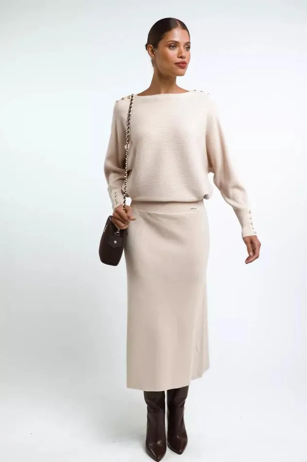 Women Leyla Knit Oatmeal Holland Cooper Knitwear Women Leyla Knit Oatmeal Holland Cooper Knitwear