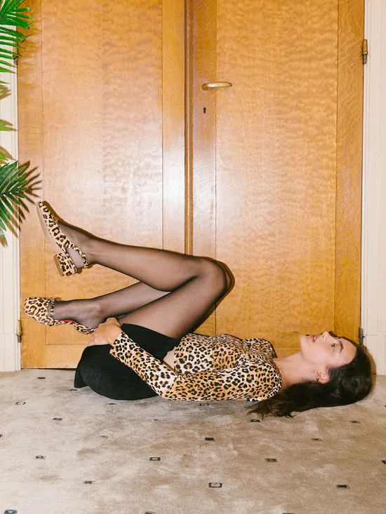 Women Lisa Says Gah Mackie Heel Leopard Shoes