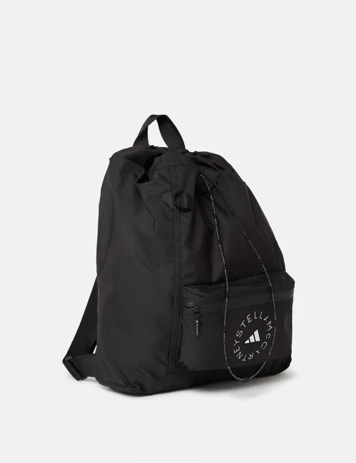 Women Logo Drawstring Gymsack Black Stella McCartney Backpacks