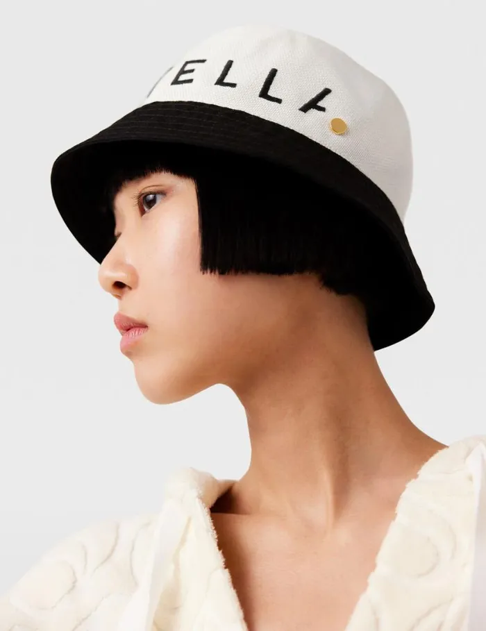 Women Logo Monochrome Visor Natural Stella McCartney Hats And Scarves Women Logo Monochrome Visor Natural Stella McCartney Hats And Scarves