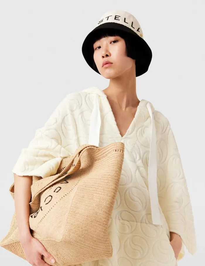 Women Logo Monochrome Visor Natural Stella McCartney Hats And Scarves Women Logo Monochrome Visor Natural Stella McCartney Hats And Scarves