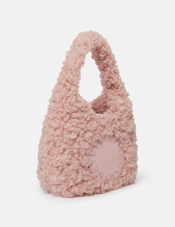 Women Logo Plush Teddy Hobo Small Tote Bag Dusty Pink Stella McCartney Tote Bags Women Logo Plush Teddy Hobo Small Tote Bag Dusty Pink Stella McCartney Tote Bags