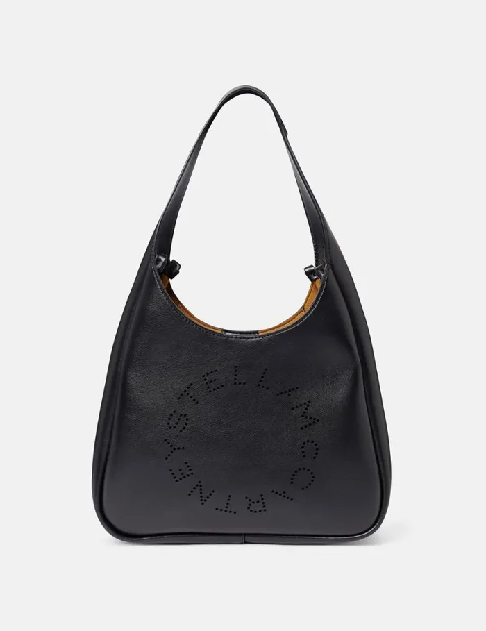 Women Logo Slouchy Hobo Tote Bag Pitch Black Stella McCartney Mini Bags And Clutches