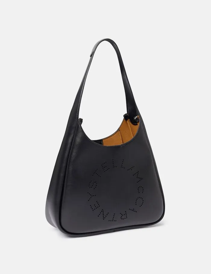 Women Logo Slouchy Hobo Tote Bag Pitch Black Stella McCartney Mini Bags And Clutches Women Logo Slouchy Hobo Tote Bag Pitch Black Stella McCartney Mini Bags And Clutches