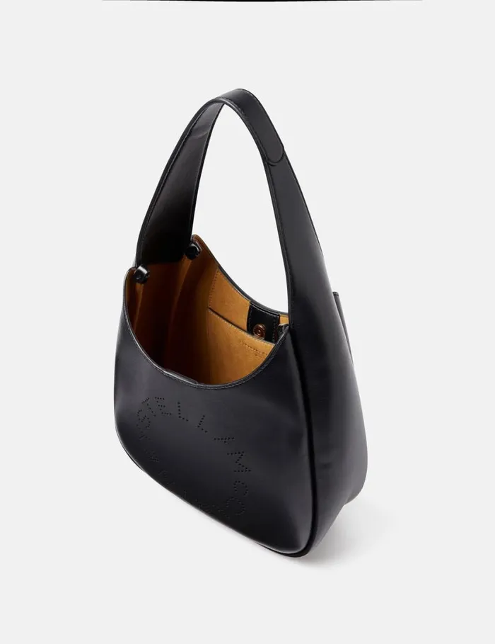 Women Logo Slouchy Hobo Tote Bag Pitch Black Stella McCartney Mini Bags And Clutches Women Logo Slouchy Hobo Tote Bag Pitch Black Stella McCartney Mini Bags And Clutches