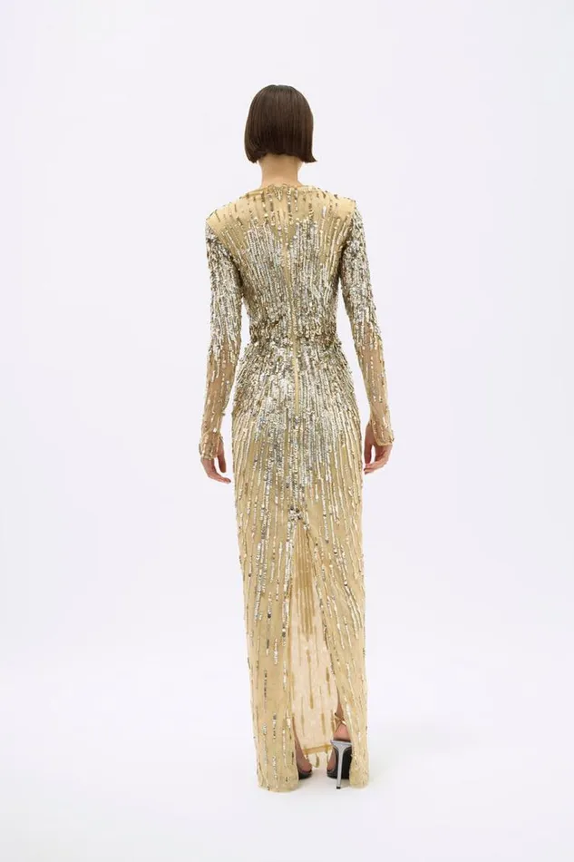 Women Long Sleeve Dresses Rachel Gilbert BLANCA GOWN