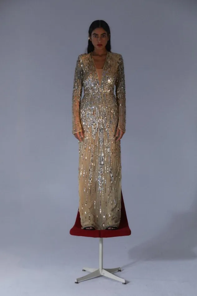 Women Long Sleeve Dresses Rachel Gilbert BLANCA GOWN