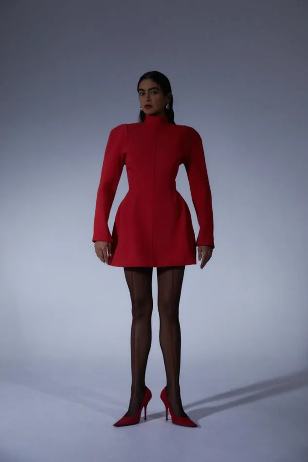 Women Long Sleeve Dresses Rachel Gilbert MYA MINI Women Long Sleeve Dresses Rachel Gilbert MYA MINI