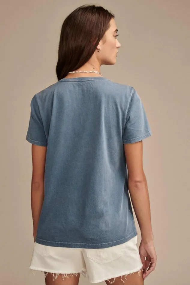 Women Lucky Brand Graphic Tees Grateful Dead Galaxy Classic Crew Aegean Blue