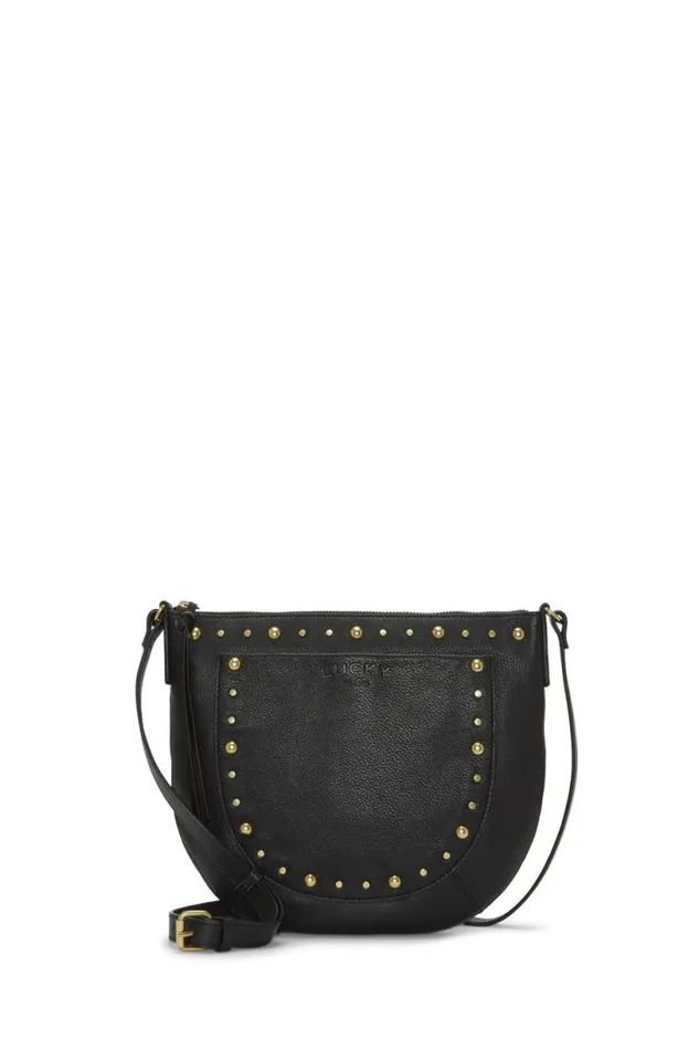 Women Lucky Brand Handbags Kyla Studded Crossbody Bag Black