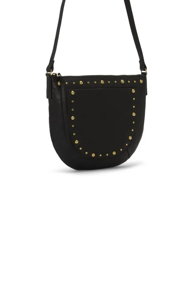 Women Lucky Brand Handbags Kyla Studded Crossbody Bag Black