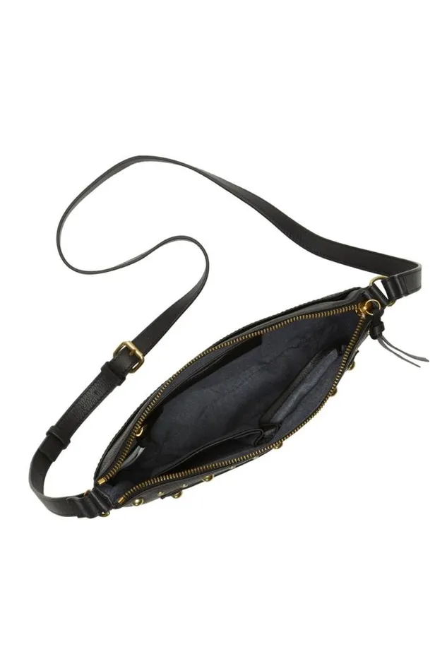 Women Lucky Brand Handbags Kyla Studded Crossbody Bag Black