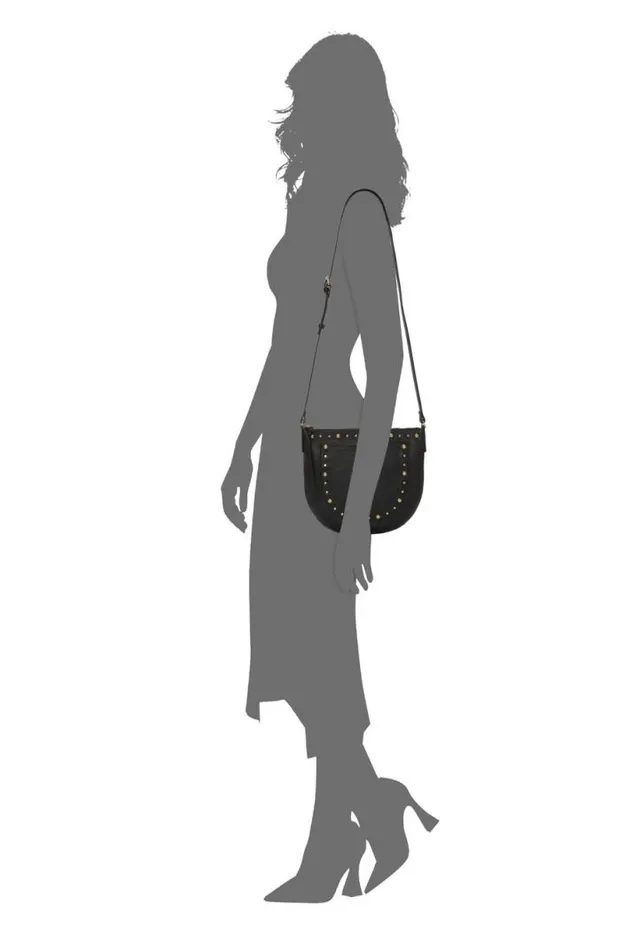 Women Lucky Brand Handbags Kyla Studded Crossbody Bag Black