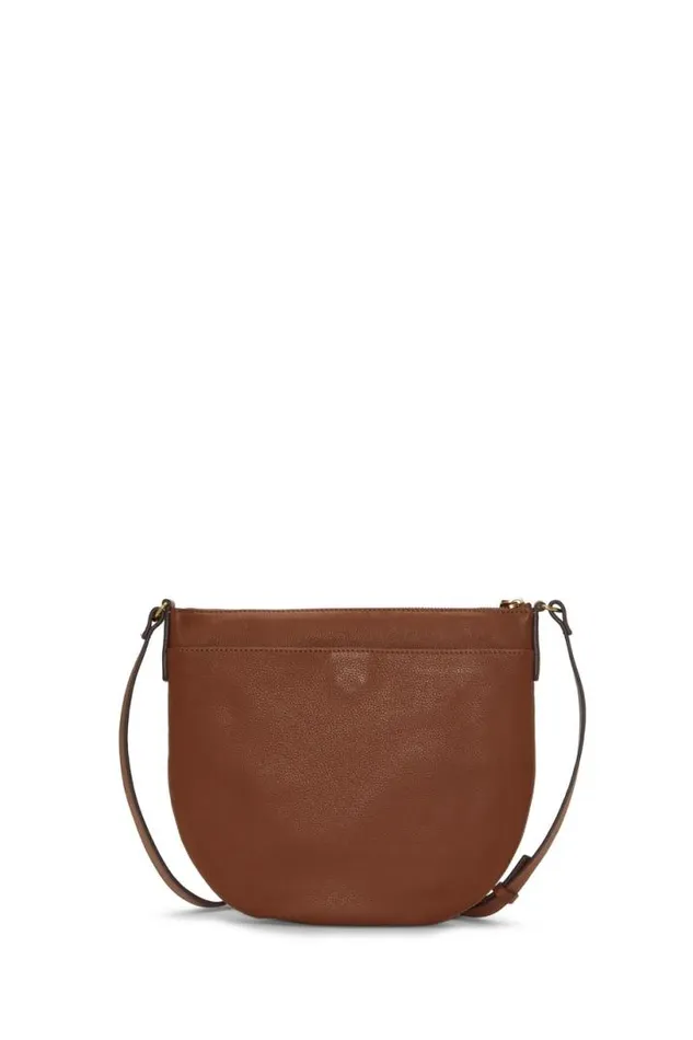 Women Lucky Brand Handbags Kyla Studded Crossbody Bag Dark Brown