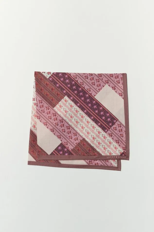 Women Lucky Brand Scarves and Bandanas Quilt Print Bandana Light Brown Women Lucky Brand Scarves and Bandanas Quilt Print Bandana Light Brown