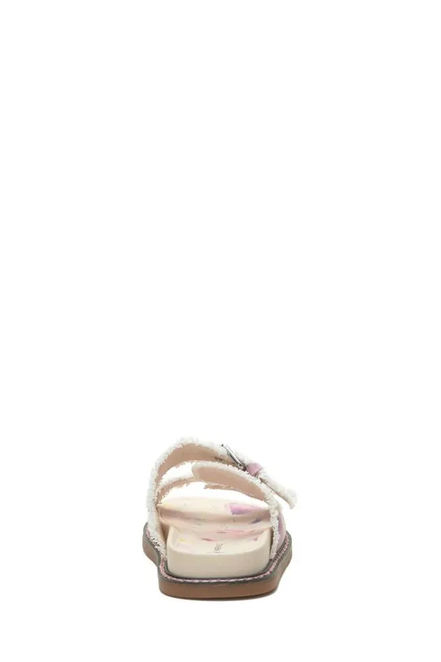 Women Lucky Brand Shoes Alffie Denim Slide Medium Light Beige