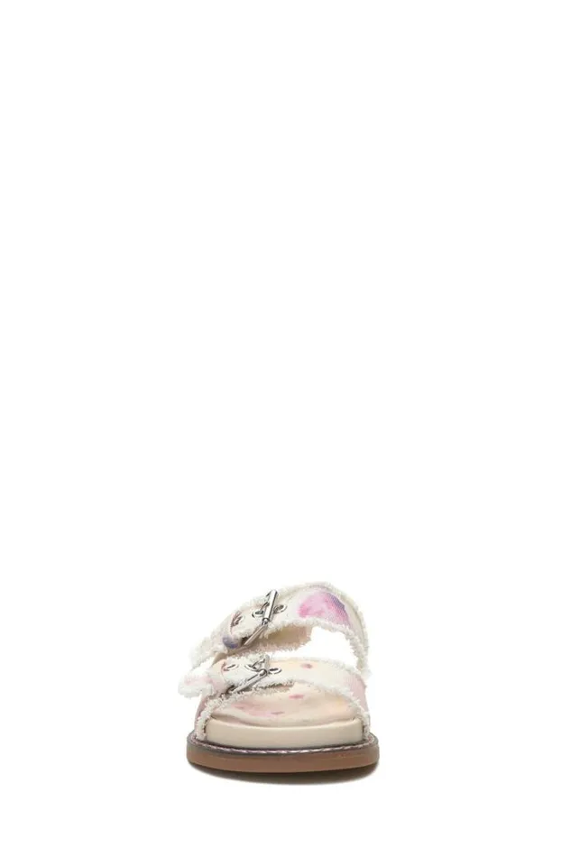 Women Lucky Brand Shoes Alffie Denim Slide Medium Light Beige