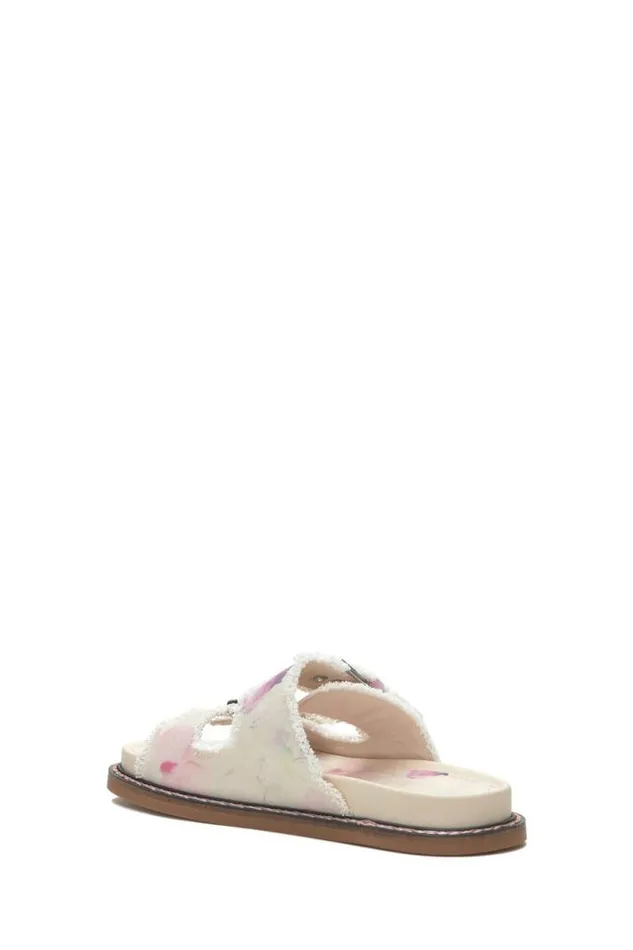 Women Lucky Brand Shoes Alffie Denim Slide Medium Light Beige