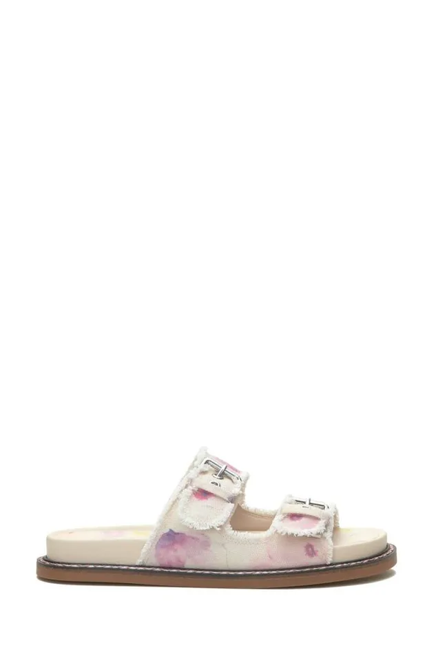 Women Lucky Brand Shoes Alffie Denim Slide Medium Light Beige