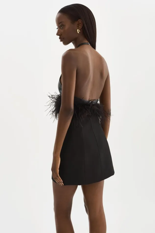 Women LUV Leather Top Black LAMARQUE Tops