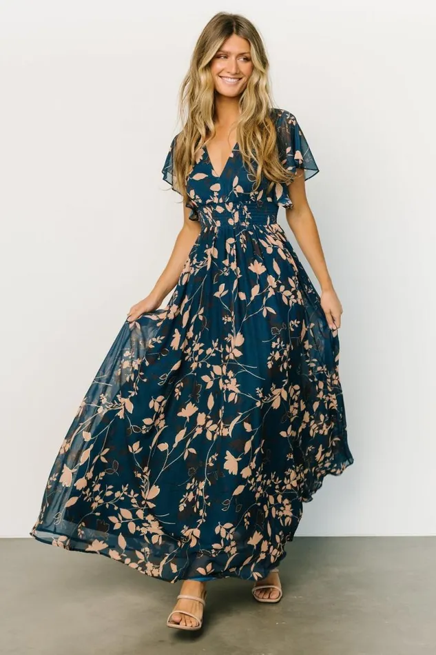 Women Lynlee Metallic Maxi Dress Topaz Baltic Born Maxi Dresses Women Lynlee Metallic Maxi Dress Topaz Baltic Born Maxi Dresses