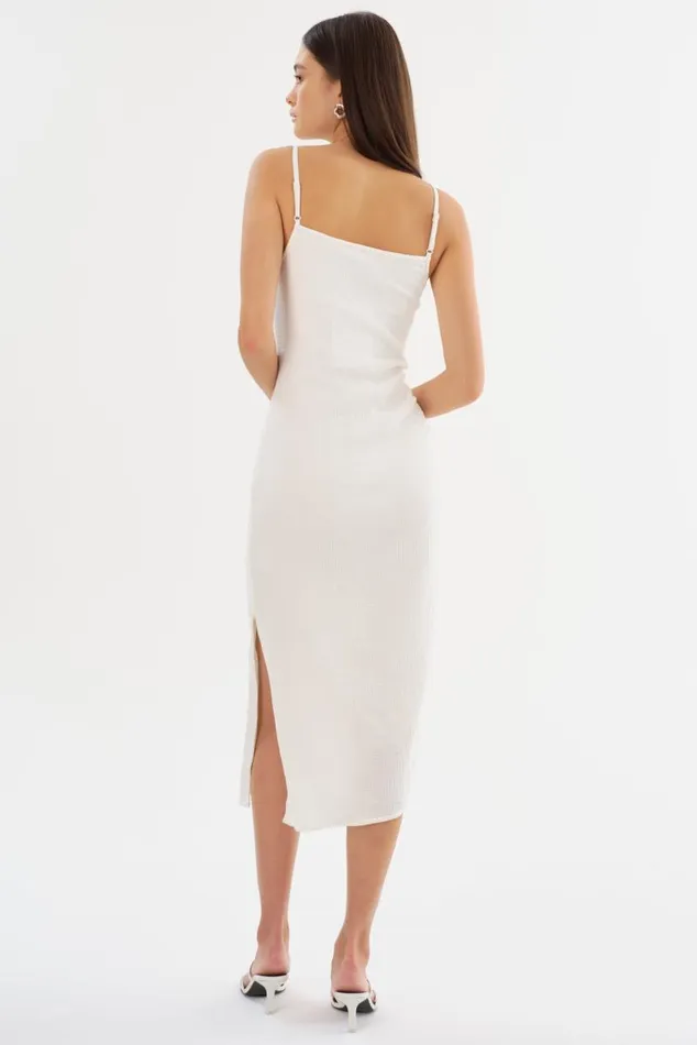 Women MACARIA Cotton Midi Dress Off White LAMARQUE Dresses Women MACARIA Cotton Midi Dress Off White LAMARQUE Dresses