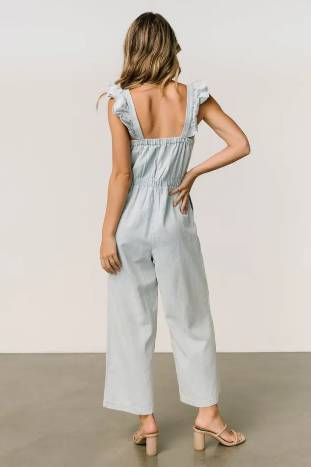 Women Madison Denim Jumpsuit Blue Baltic Born Jumpsuits and Rompers