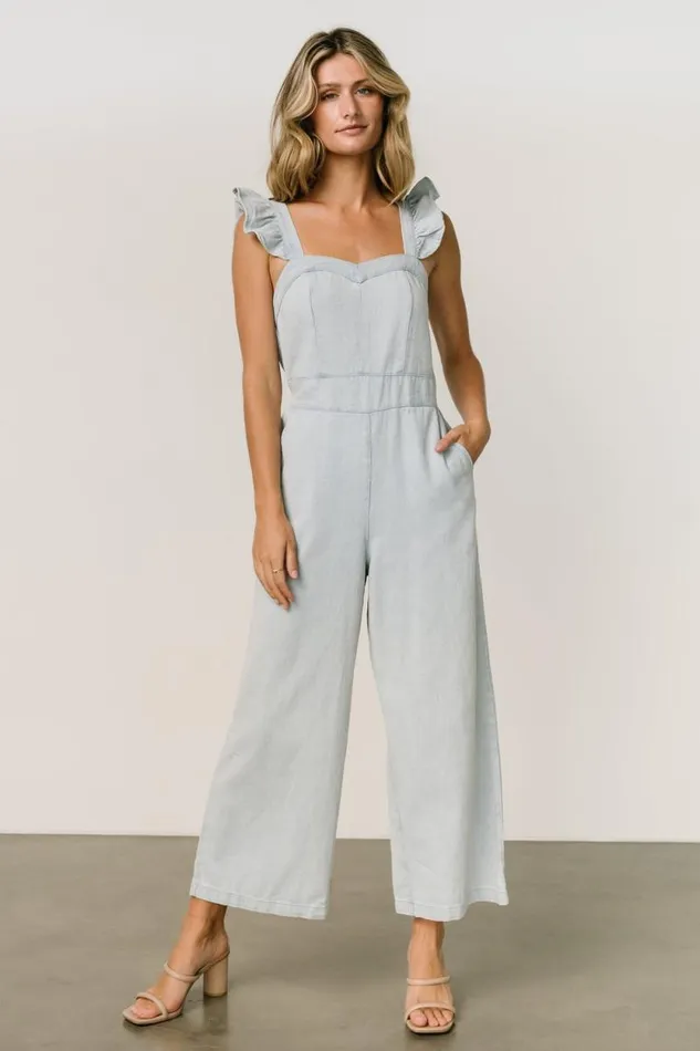 Women Madison Denim Jumpsuit Blue Baltic Born Jumpsuits and Rompers