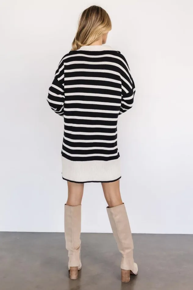 Women Manon Sweater Dress Ivory Black Baltic Born Short Dresses Women Manon Sweater Dress Ivory Black Baltic Born Short Dresses