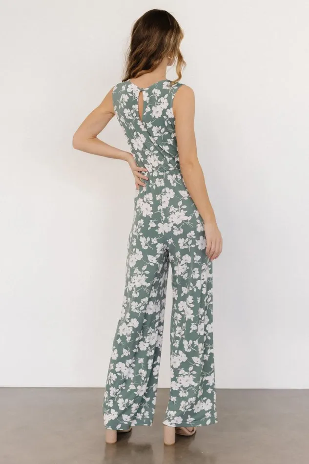 Women Margaux Jumpsuit Dusty Green Ivory Baltic Born Jumpsuits and Rompers