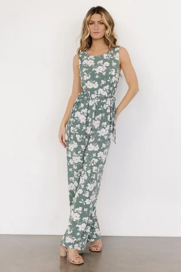 Women Margaux Jumpsuit Dusty Green Ivory Baltic Born Jumpsuits and Rompers