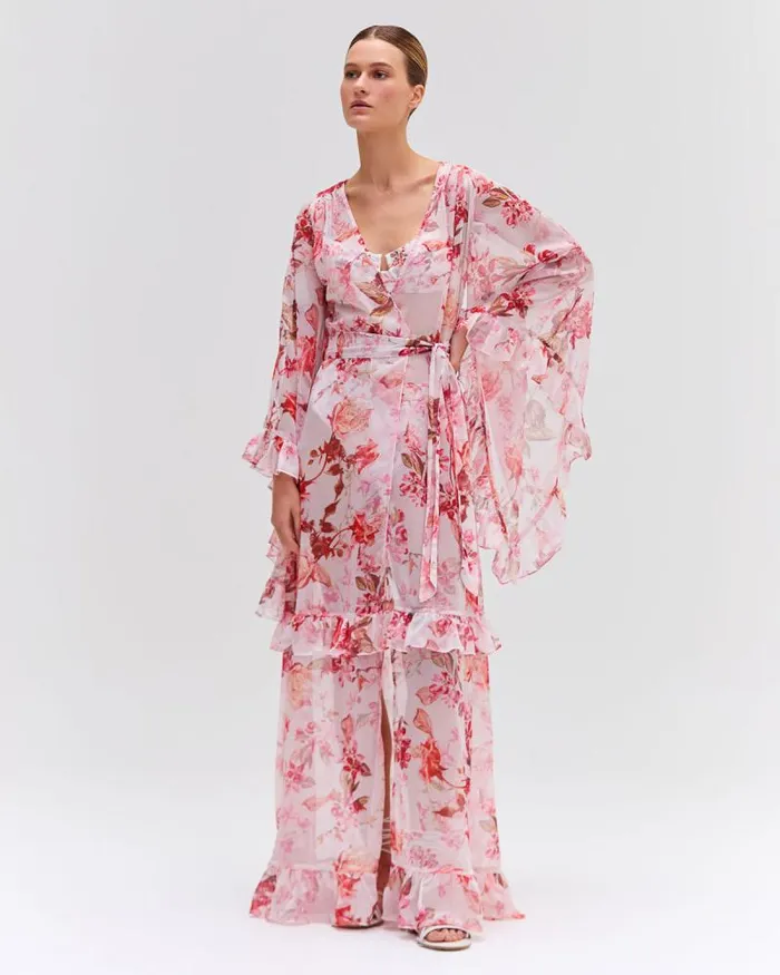 Women Matching Sets PatBO Floral Haze Maxi Robe EXCLUSIVE Vapor