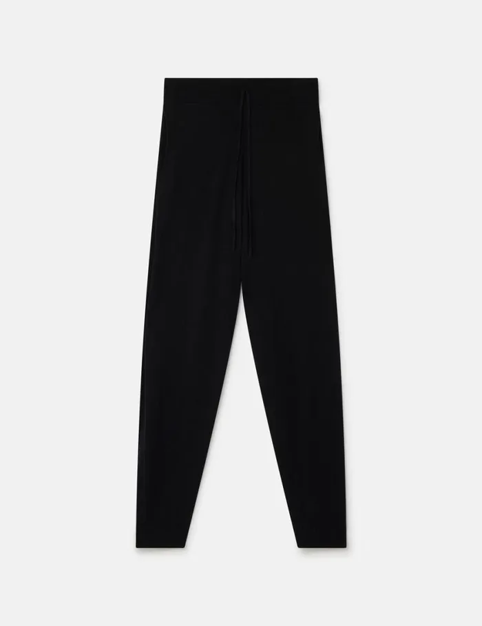 Women MidRise Tapered Sweatpants Black Stella McCartney Pants And Shorts