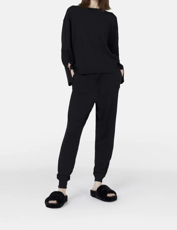 Women MidRise Tapered Sweatpants Black Stella McCartney Pants And Shorts