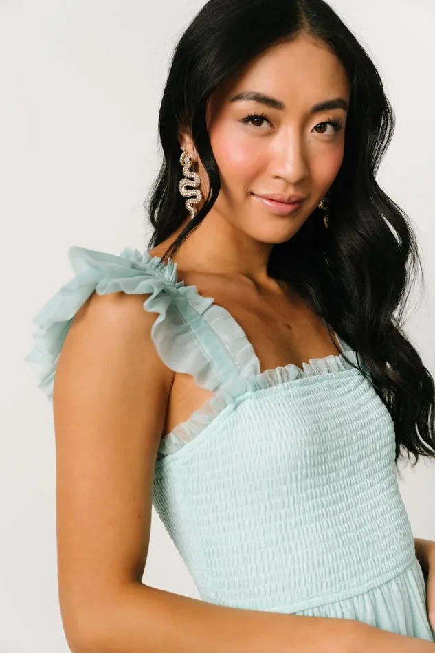 Women Mindi Tulle Midi Dress Sea Blue Baltic Born Midi Dresses Women Mindi Tulle Midi Dress Sea Blue Baltic Born Midi Dresses