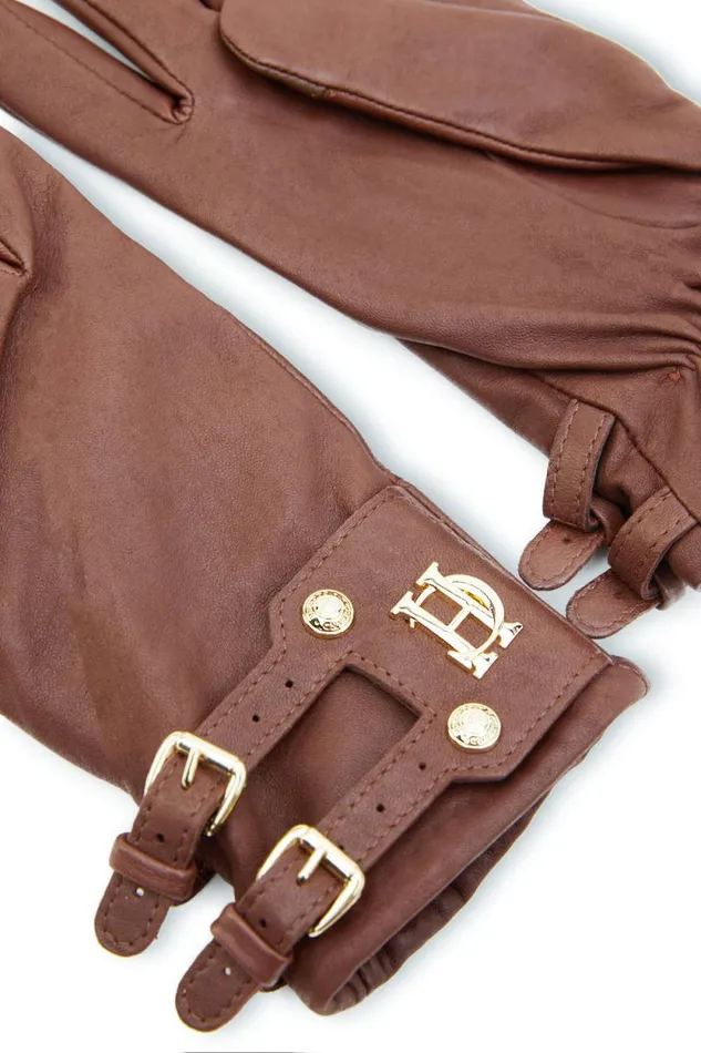 Women Monogram Leather Gloves Tan Holland Cooper Gloves Women Monogram Leather Gloves Tan Holland Cooper Gloves