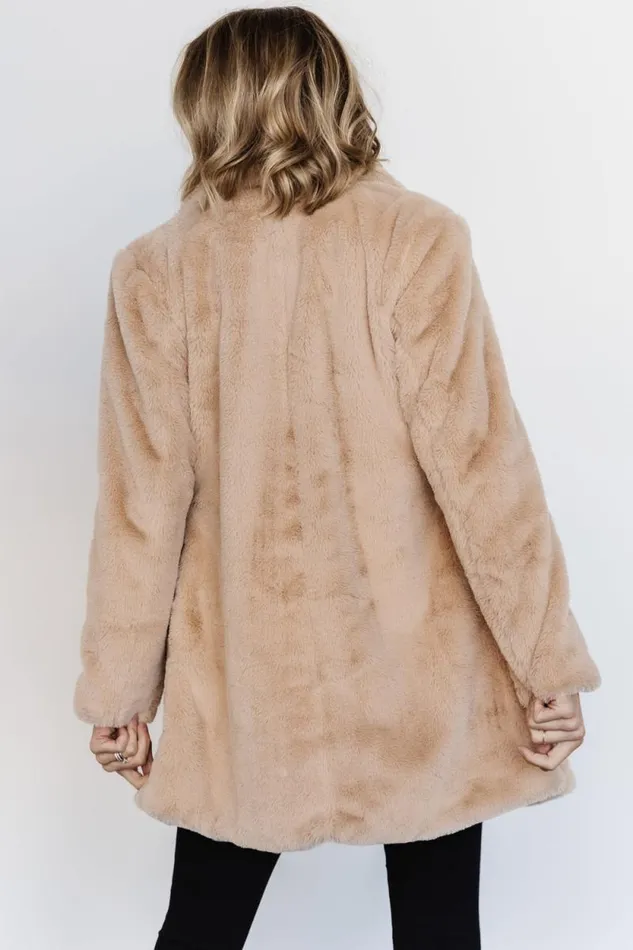 Women Narla Faux Fur Coat Oatmeal Baltic Born Outerwear