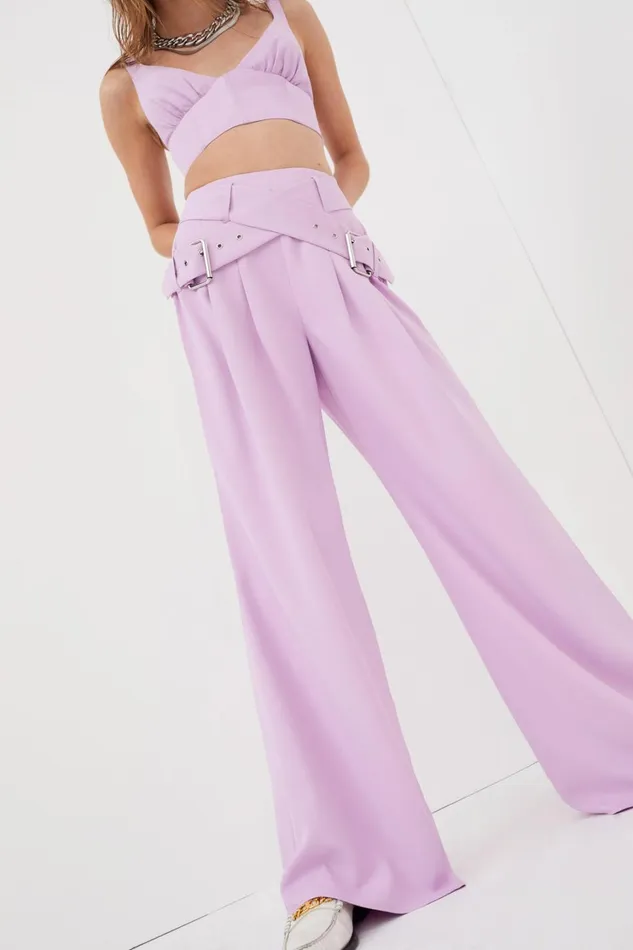 Women Natasha Crop Top Purple For Love and Lemons Tops