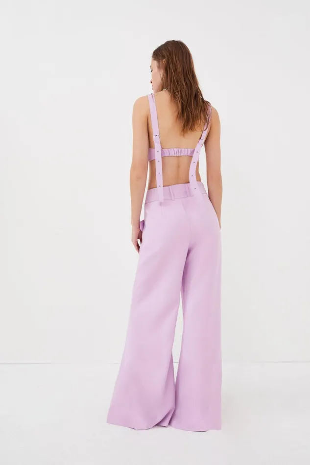 Women Natasha Crop Top Purple For Love and Lemons Tops